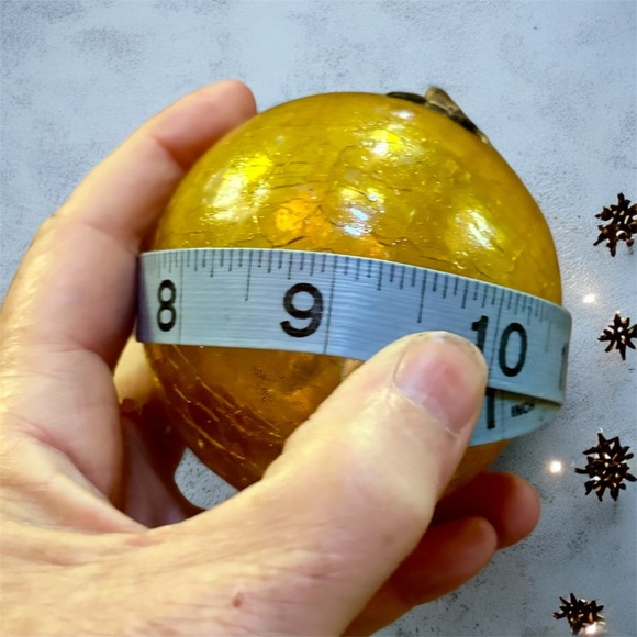 🎄KUGLE Style Crackle Mercury Glass Christmas Ornament 9 inch🎄 Vintage - Picture 4 of 4